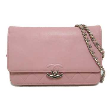 Chanel Chanel Chain Wallet Shoulder Bag Calf Pink - image 1