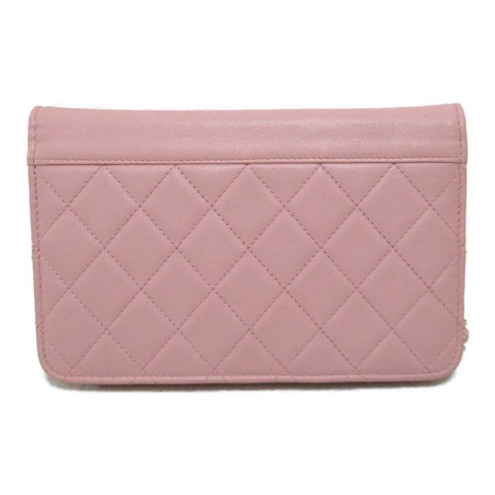 Chanel Chanel Chain Wallet Shoulder Bag Calf Pink - image 2