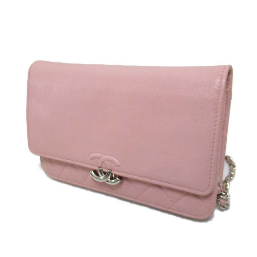 Chanel Chanel Chain Wallet Shoulder Bag Calf Pink - image 3