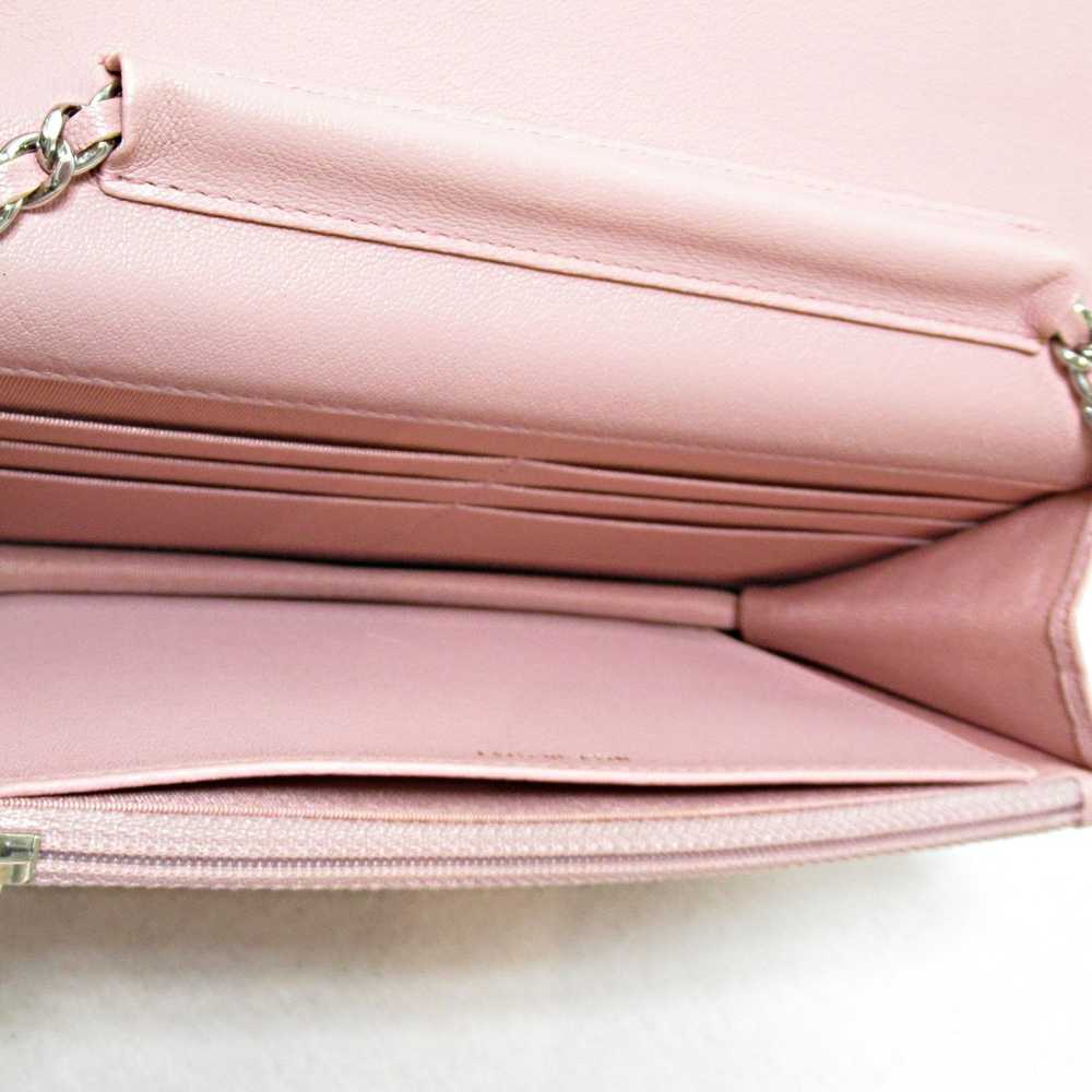 Chanel Chanel Chain Wallet Shoulder Bag Calf Pink - image 5