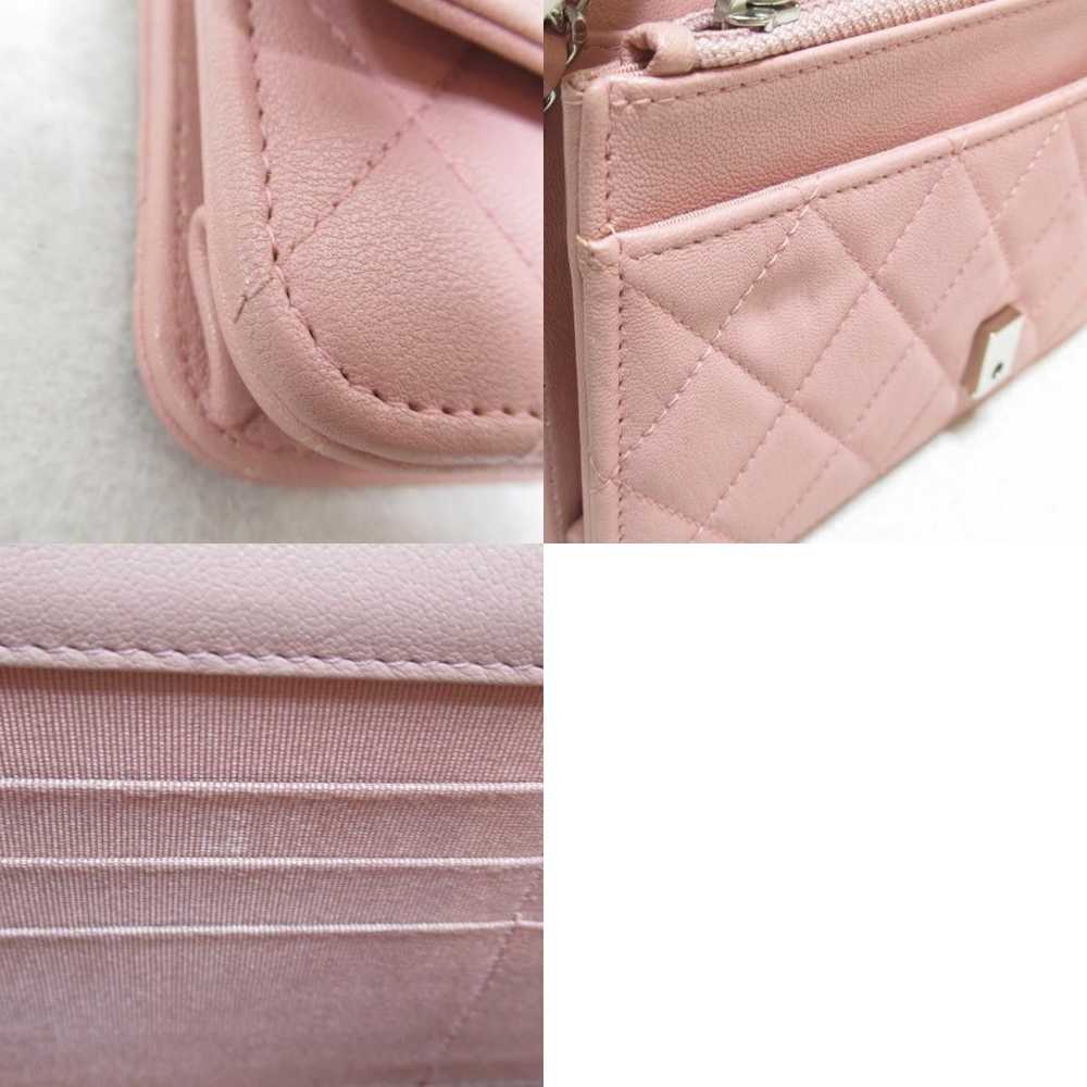 Chanel Chanel Chain Wallet Shoulder Bag Calf Pink - image 9