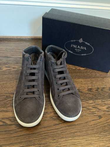 Prada Prada High-top Suede Sneakers