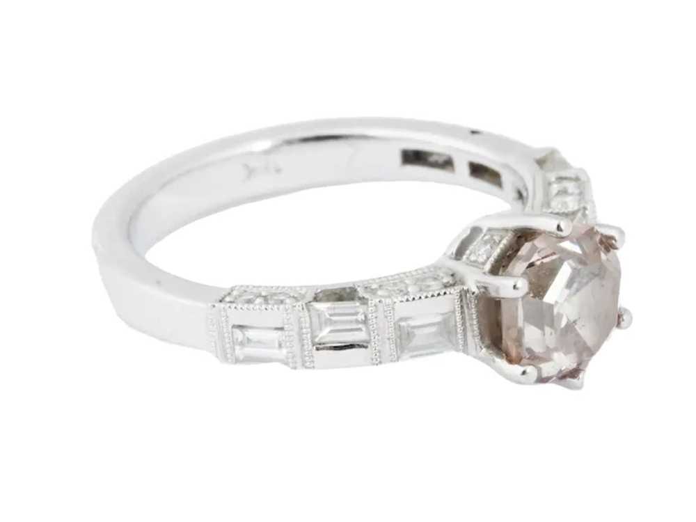 Vintage 18K White Gold Diamond Ring - image 2