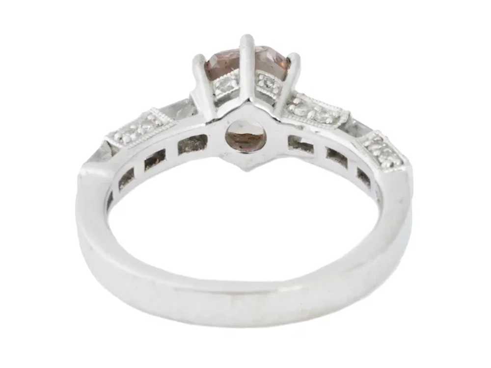 Vintage 18K White Gold Diamond Ring - image 3