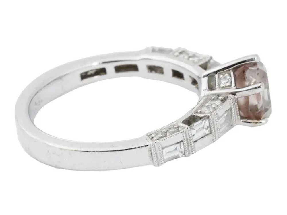Vintage 18K White Gold Diamond Ring - image 4