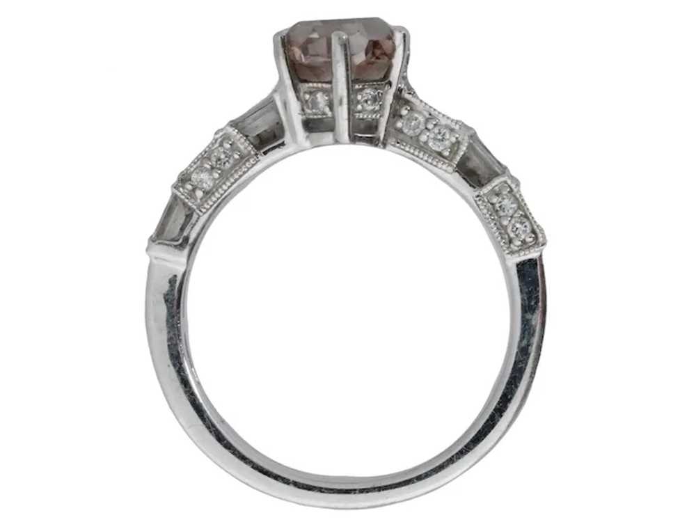 Vintage 18K White Gold Diamond Ring - image 5