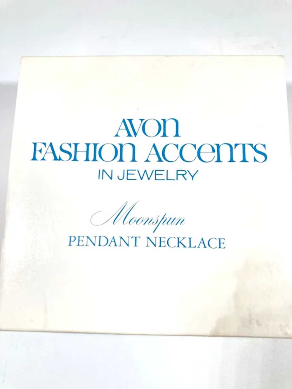 Avon Moonspun Dangle Imitation Pearl Pendant Neck… - image 9