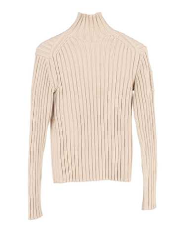 Product Details Chloe Beige Ribbed Knit Turtlenec… - image 1