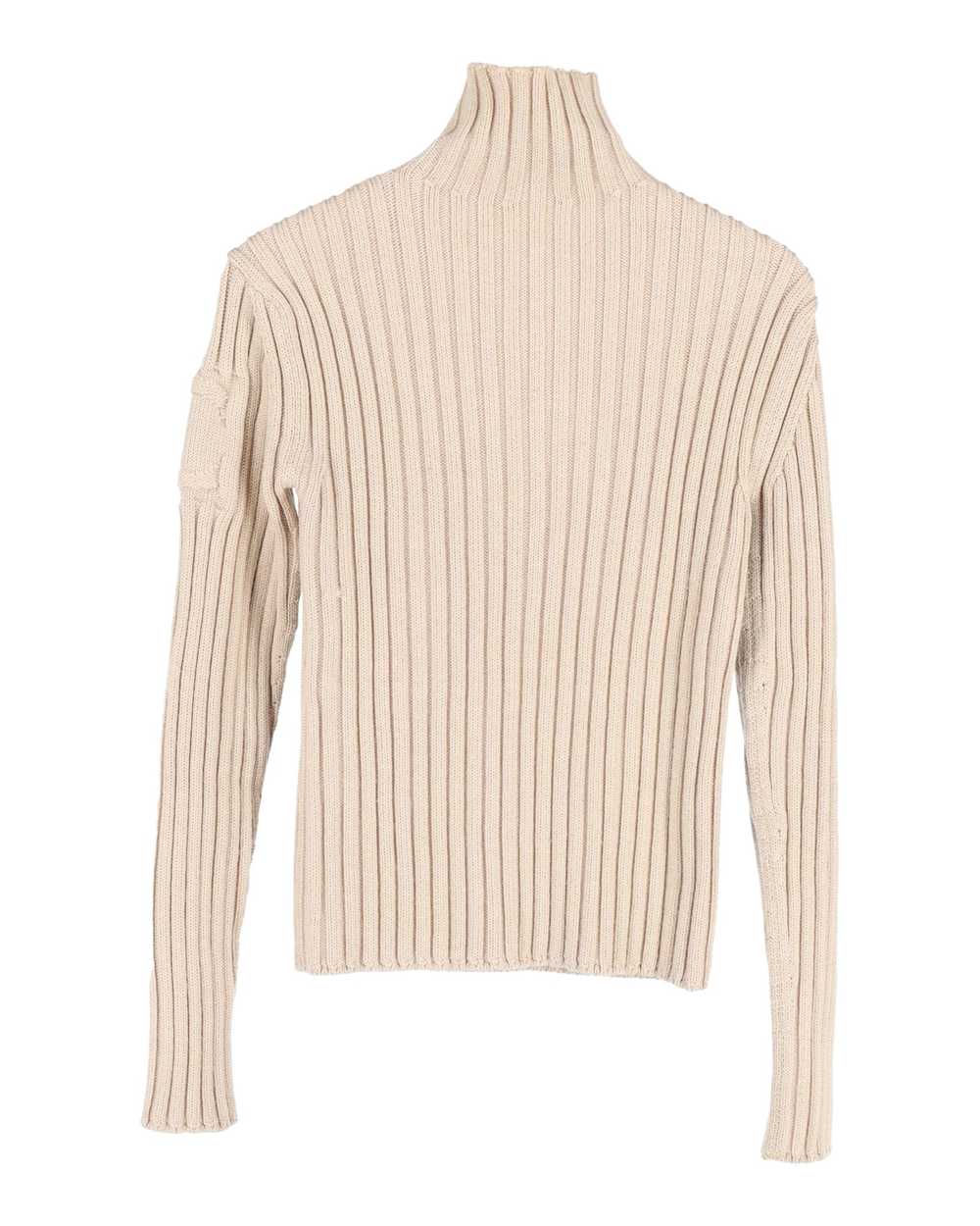 Product Details Chloe Beige Ribbed Knit Turtlenec… - image 3