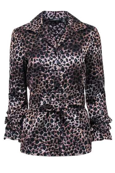 Carlisle - Metallic Bronze Leopard Print Shirt w/ 