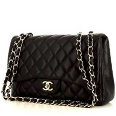 Chanel Timeless Jumbo shoulder bag in black quilt… - image 1
