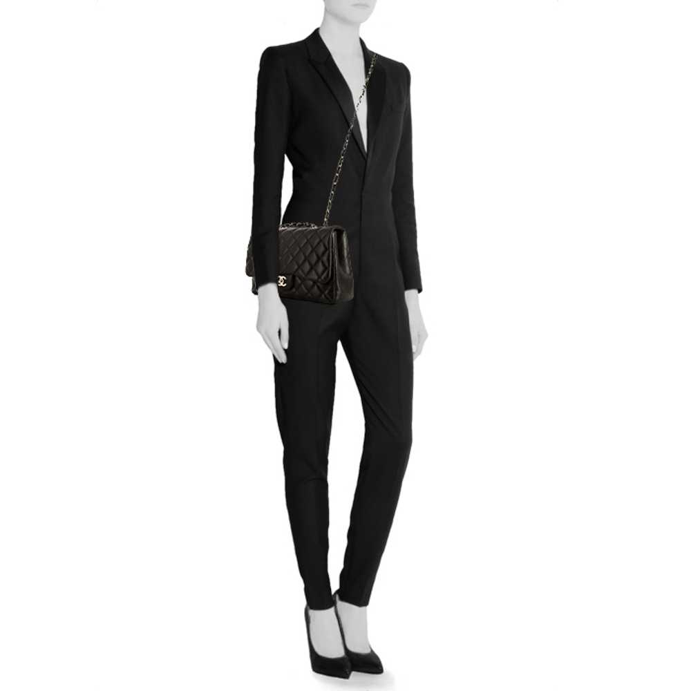 Chanel Timeless Jumbo shoulder bag in black quilt… - image 3