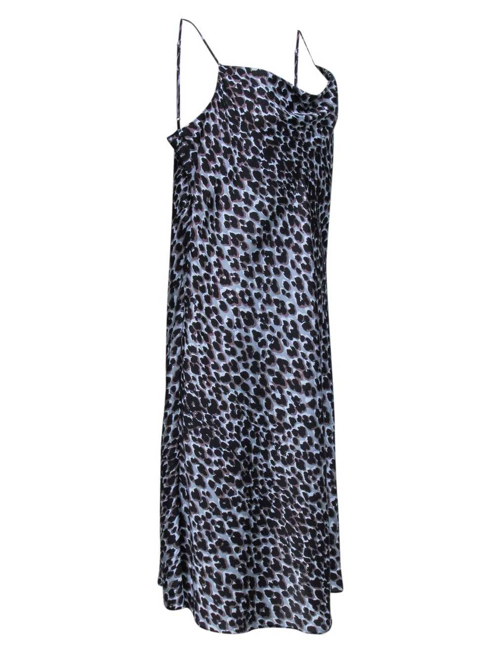 Paige - Grey & Black Leopard Print Slip Dress Sz … - image 2