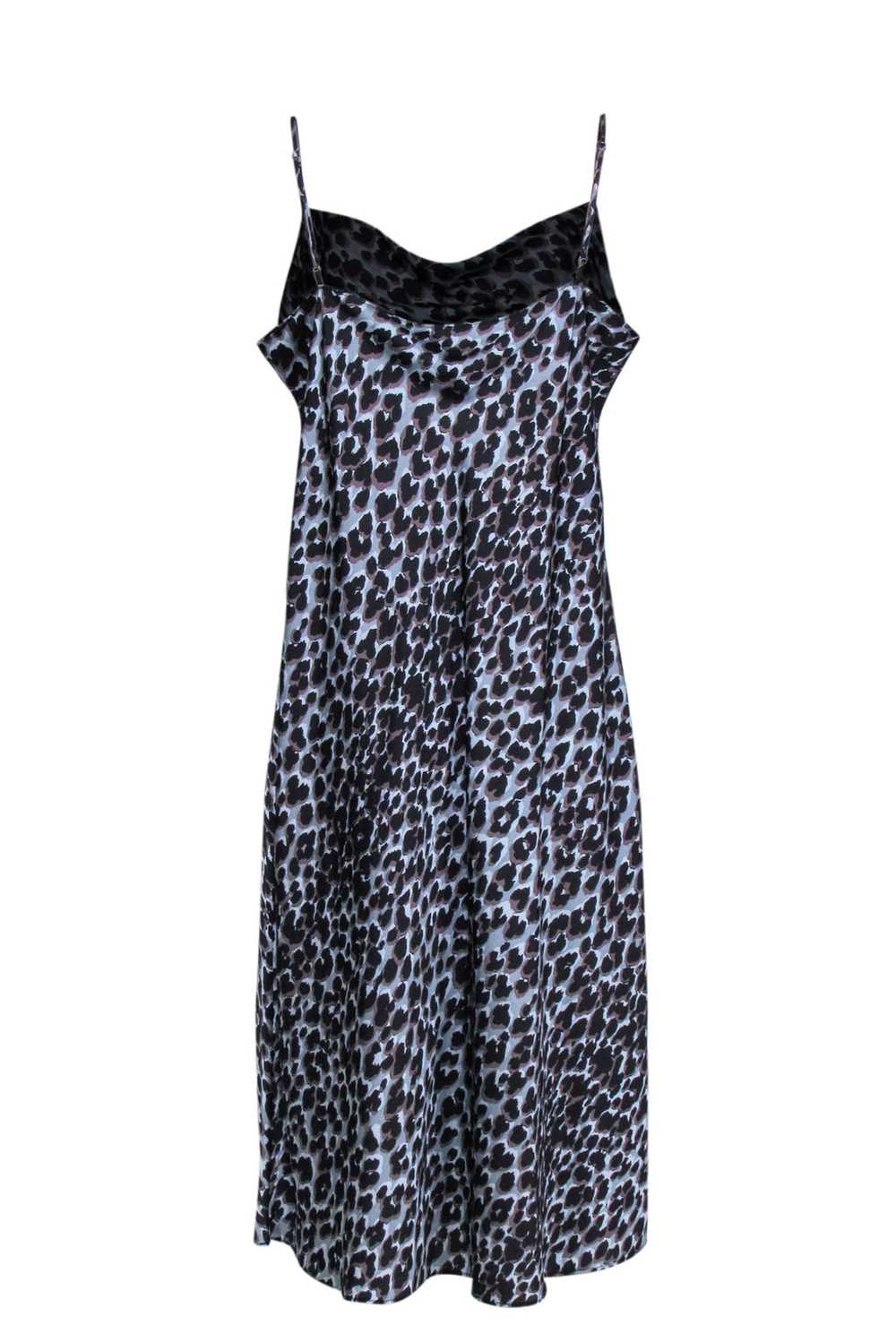 Paige - Grey & Black Leopard Print Slip Dress Sz … - image 3