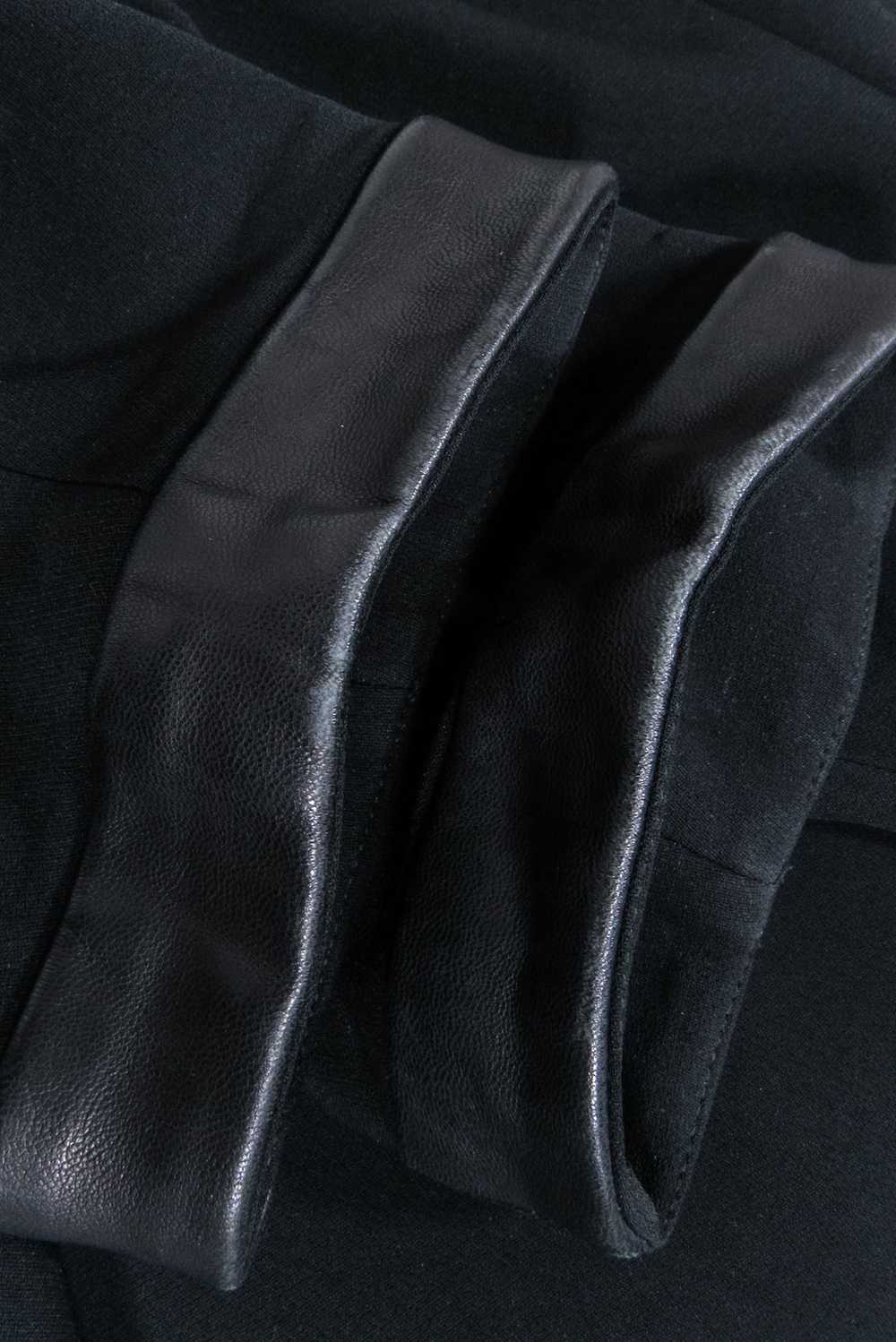 Rag & Bone - Black Shift Dress w/ Lamb Leather Tr… - image 2
