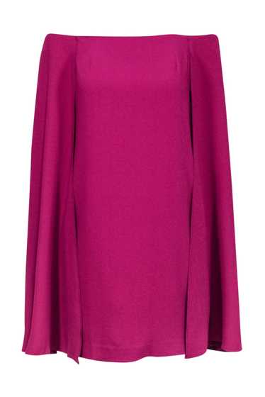 Trina Turk - Berry Plum Off-the-Shoulder Cape Dre… - image 1