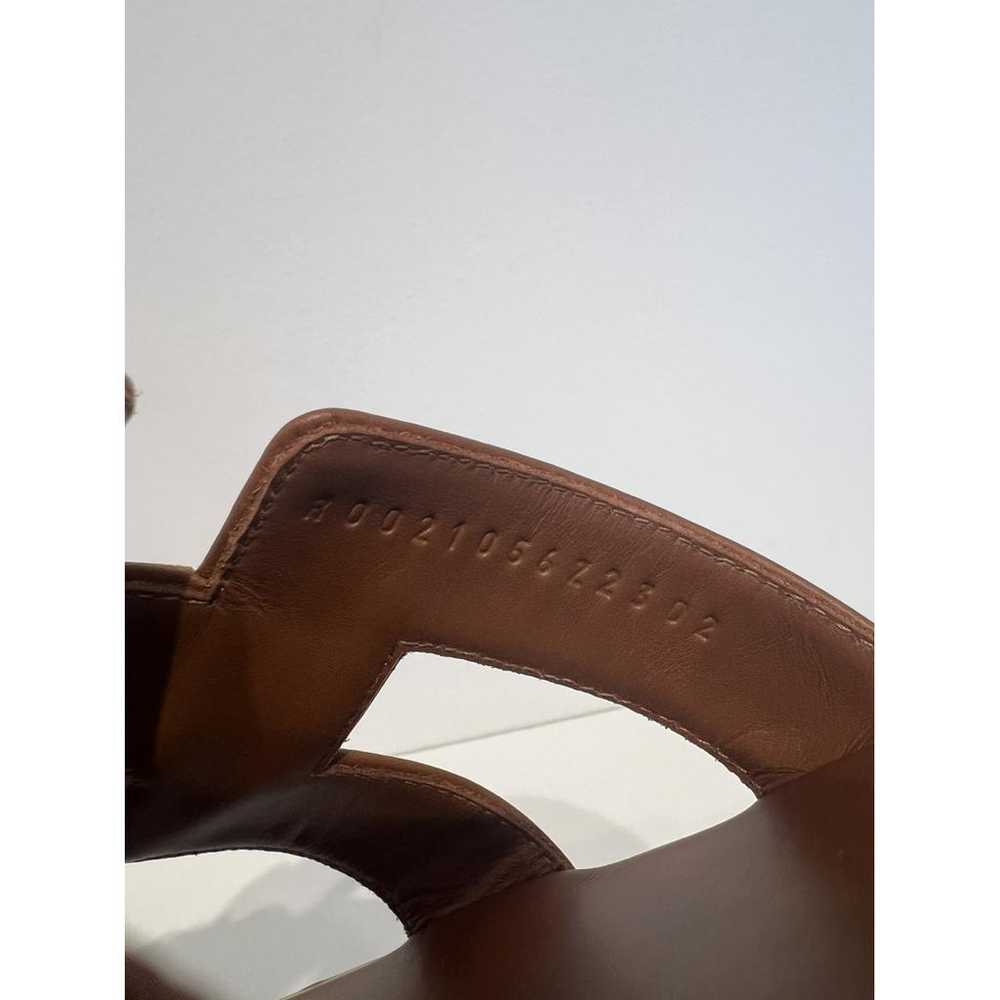 Hermès Oran leather flip flops - image 3