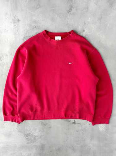 Red Nike Essential Sweatshirt 90's - Large