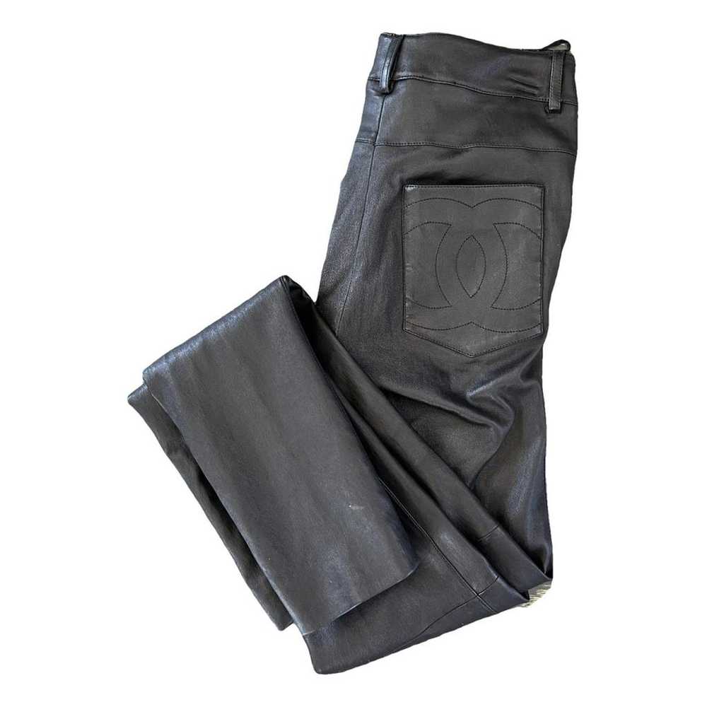 Chanel Leather slim pants - image 2