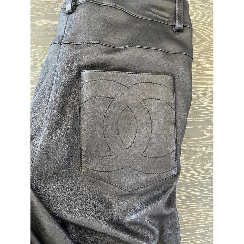 Chanel Leather slim pants - image 3