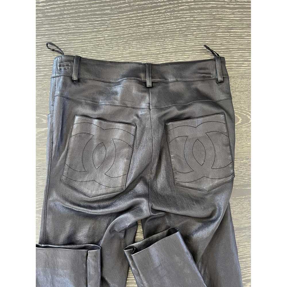 Chanel Leather slim pants - image 6