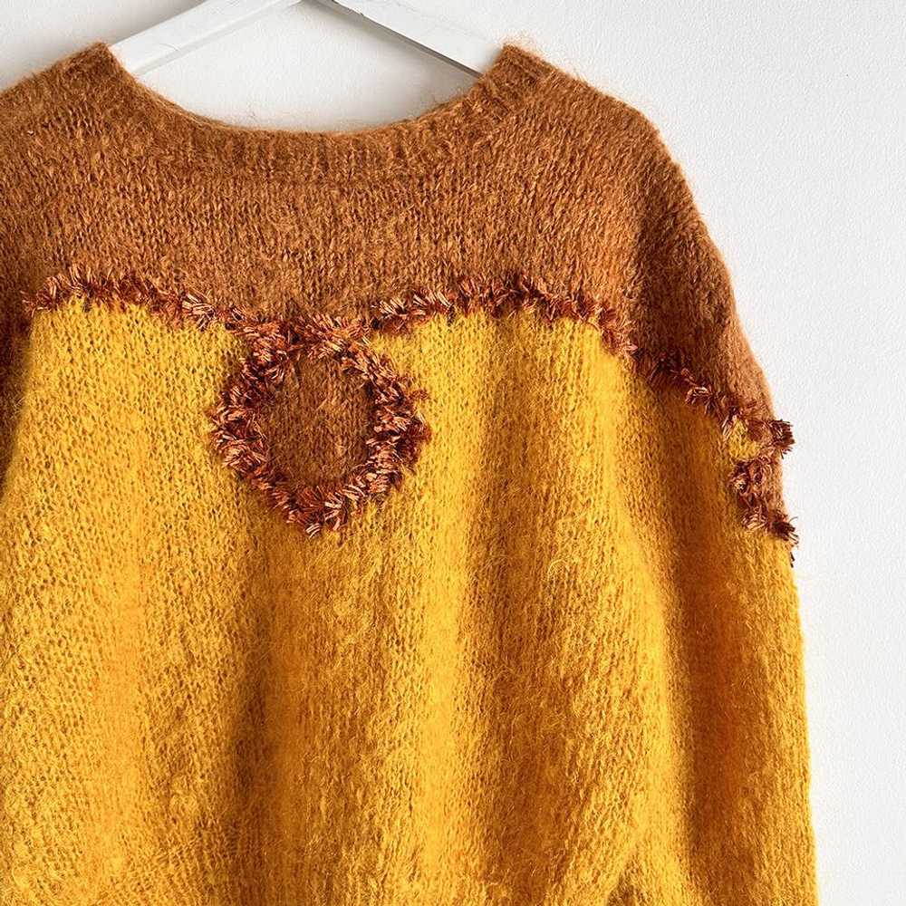 vintage fuzzy colorblocked sweater (One Size) |… - image 2