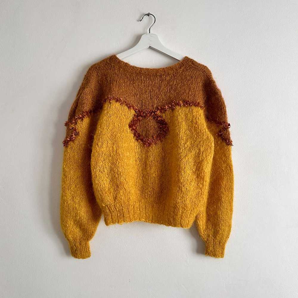 vintage fuzzy colorblocked sweater (One Size) |… - image 5