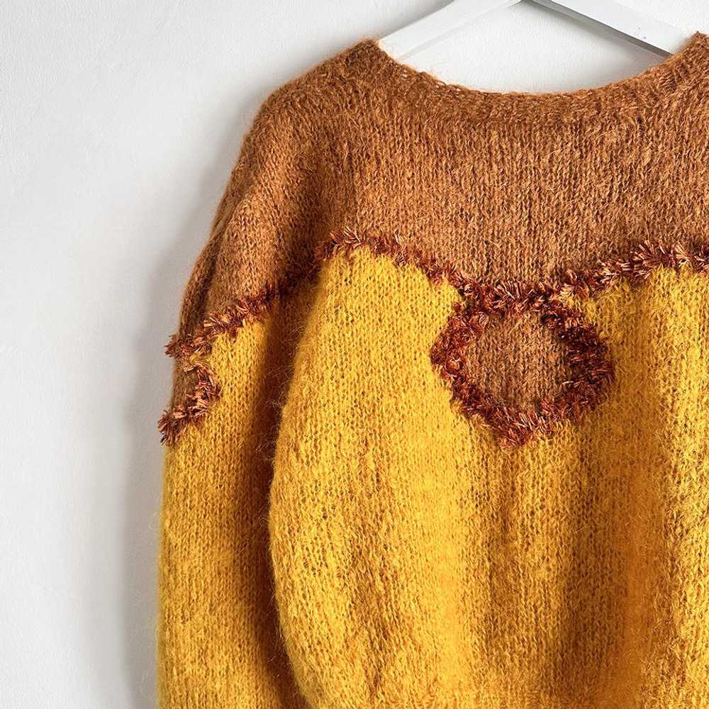 vintage fuzzy colorblocked sweater (One Size) |… - image 6