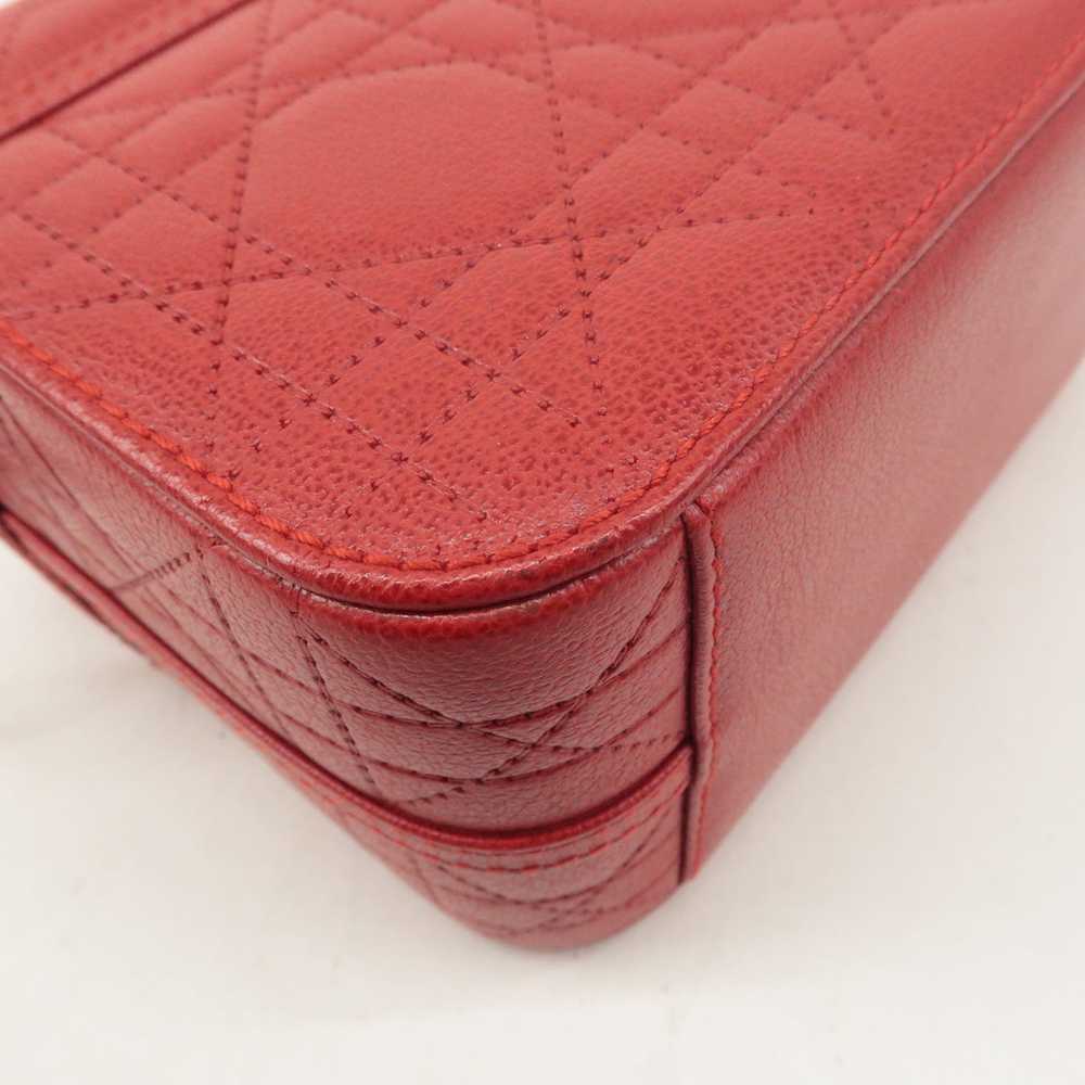 Christian Dior Leather Cannage Vanity Bag Hand Ba… - image 10