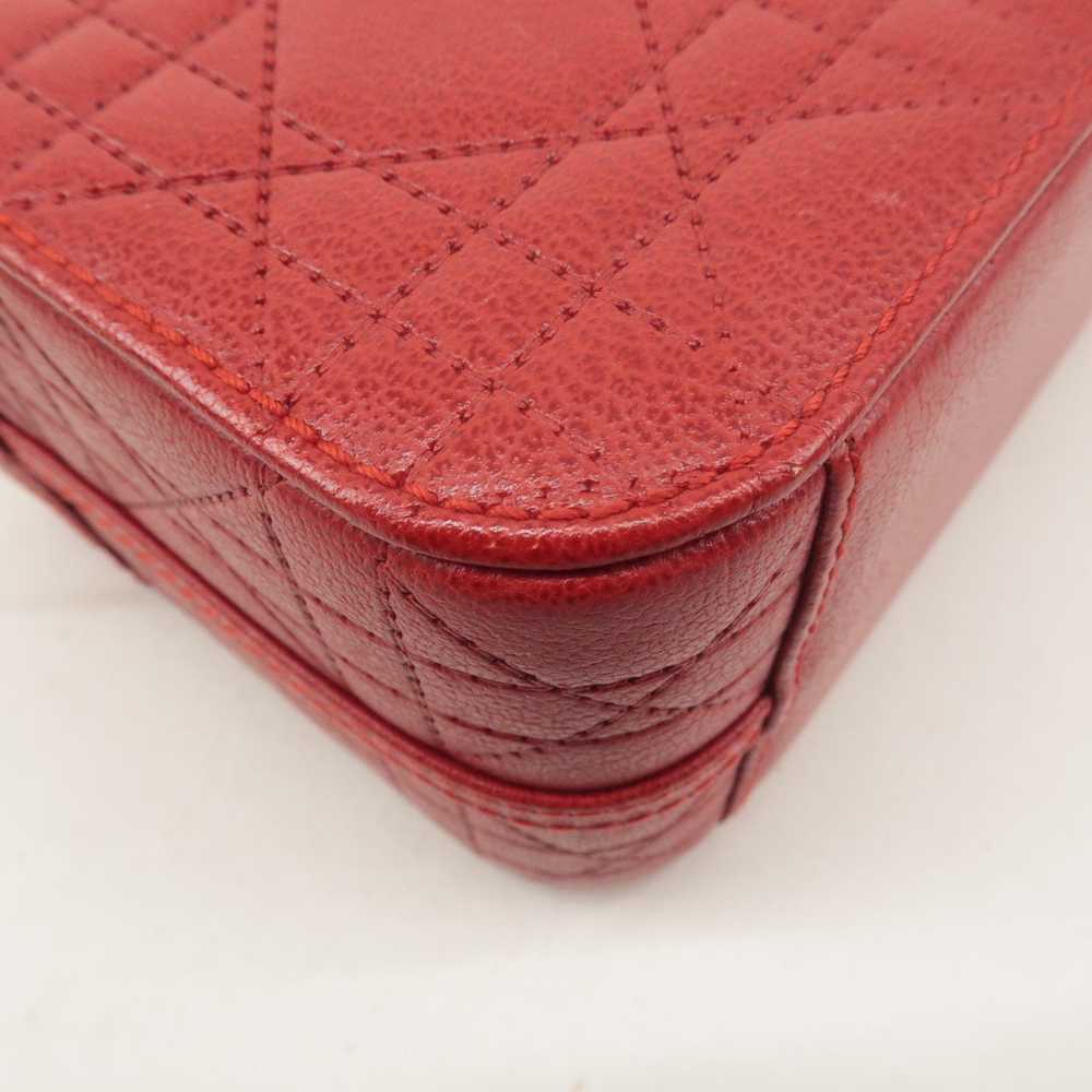 Christian Dior Leather Cannage Vanity Bag Hand Ba… - image 12