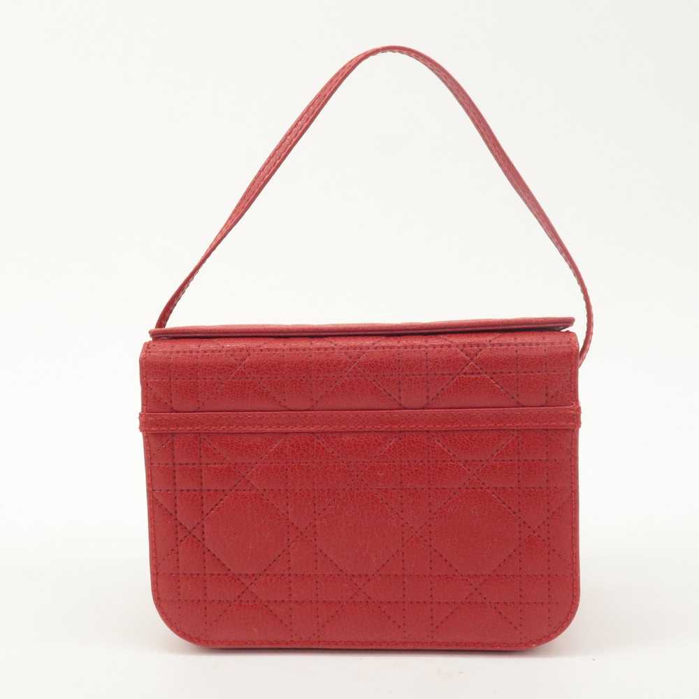 Christian Dior Leather Cannage Vanity Bag Hand Ba… - image 3