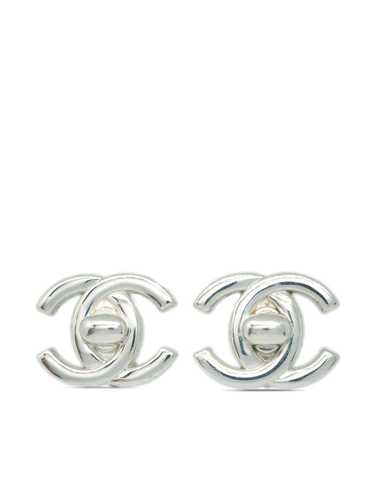 CHANEL Pre-Owned 1997 CC turn-lock clip-on earrin… - image 1