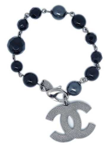 CHANEL Pre-Owned 2011 CC faux-pearl bracelet - Bl… - image 1