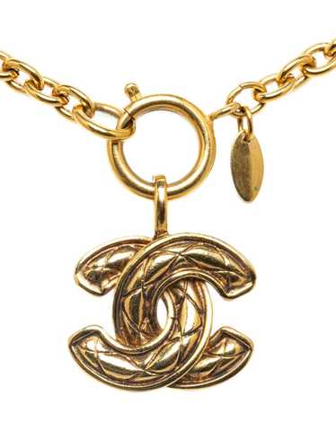 CHANEL Pre-Owned 1970-1980s CC pendant necklace - 