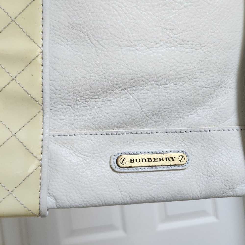 BURBERRY Tote Bag Leather White Auth ti798 - image 4