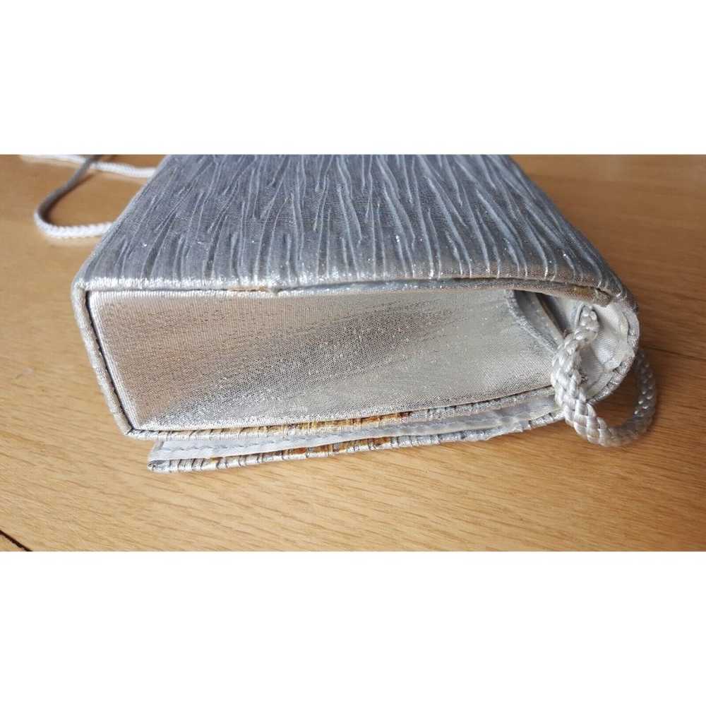 Vintage La Regale evening bag, Silver Crinkle Fab… - image 6