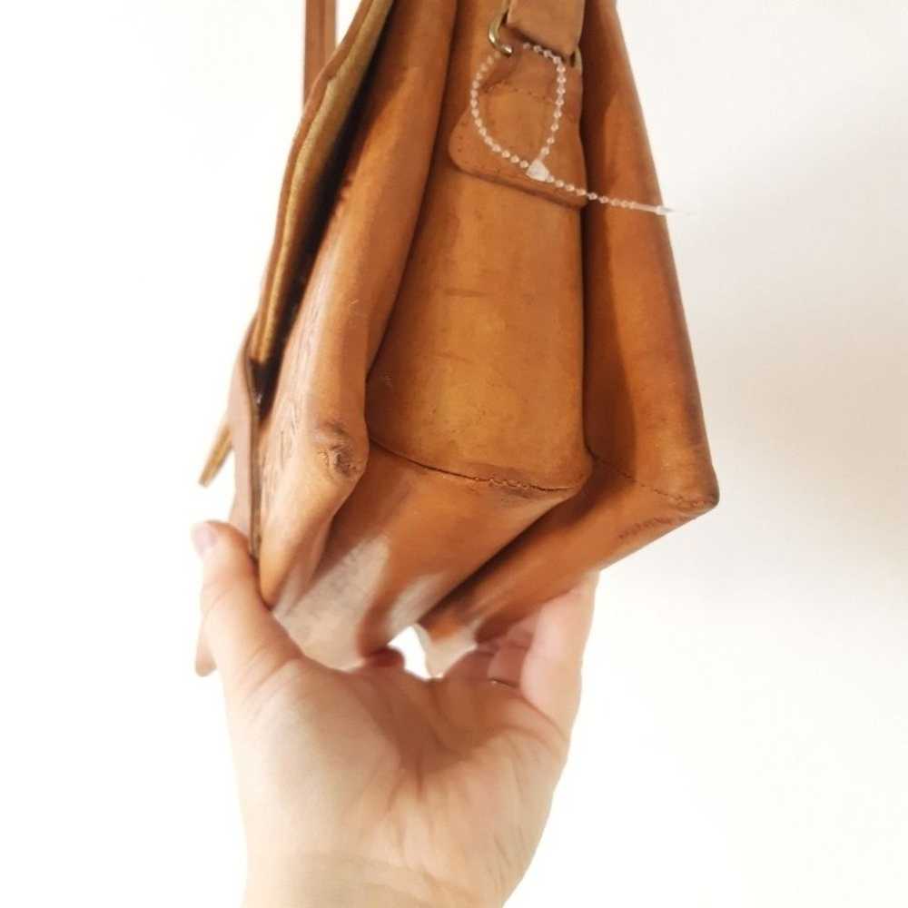 PYMSA | Vintage Hand Tooled Cowhide Leather Shoul… - image 9