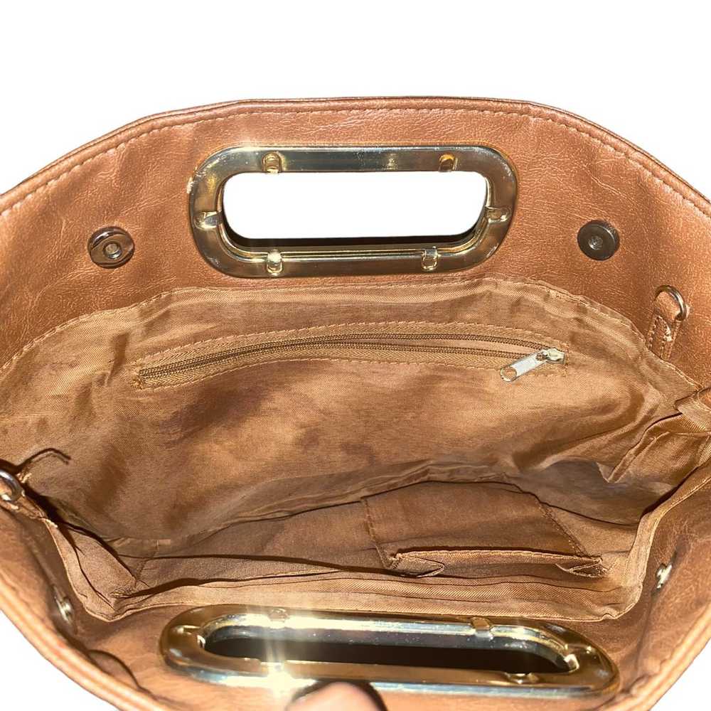 Vintage clutch retro boho snap closure hand bag w… - image 3