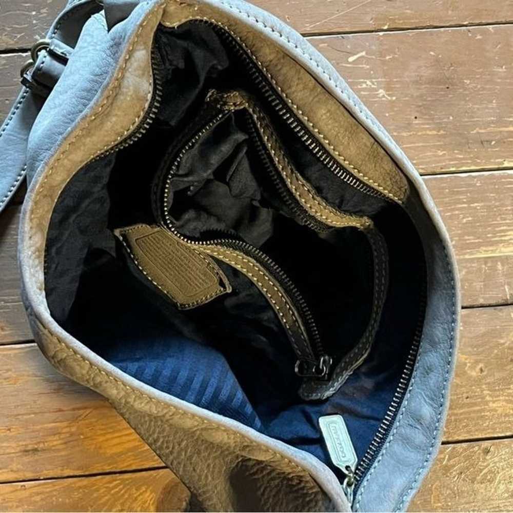 Coach Leather Nubuck Bucket Handbag - image 9