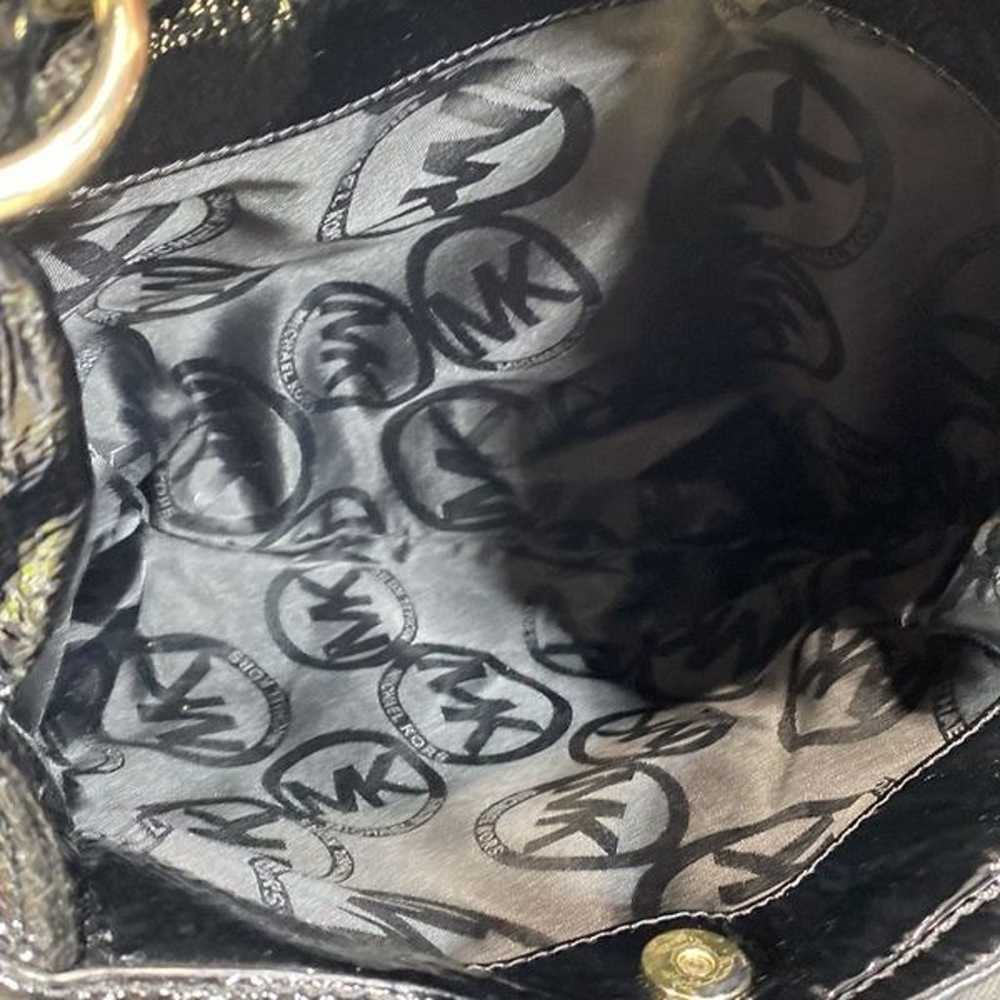MICHAEL Michael Kors Black Shiny Hobo Bag Shoulde… - image 9