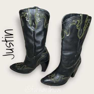 1980s-1990s Vintage Justin High Heel Western Boots