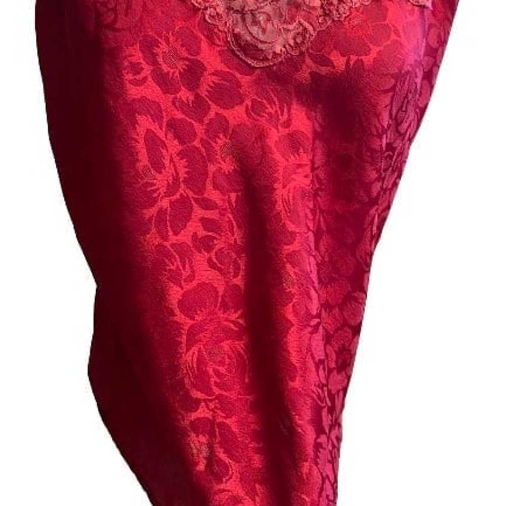 Vintage Floral Lace Red Top - image 3