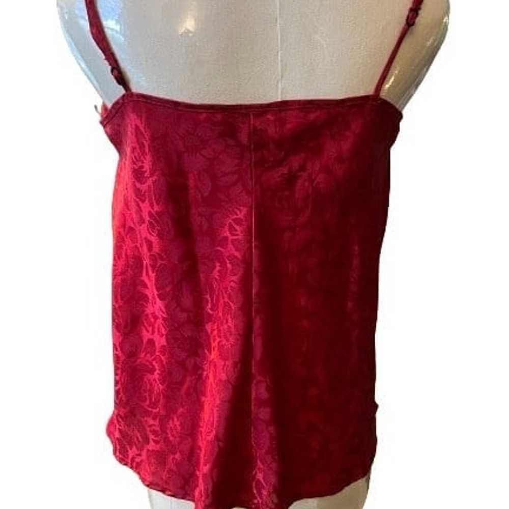 Vintage Floral Lace Red Top - image 4