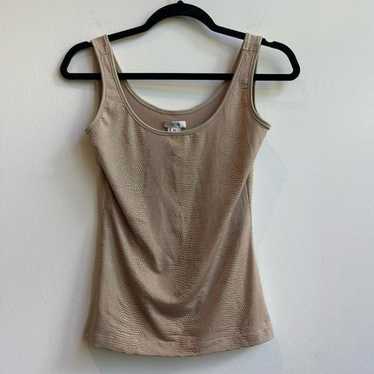 Vintage Cache Y2K Tan/Gold Perforated Tank - XS