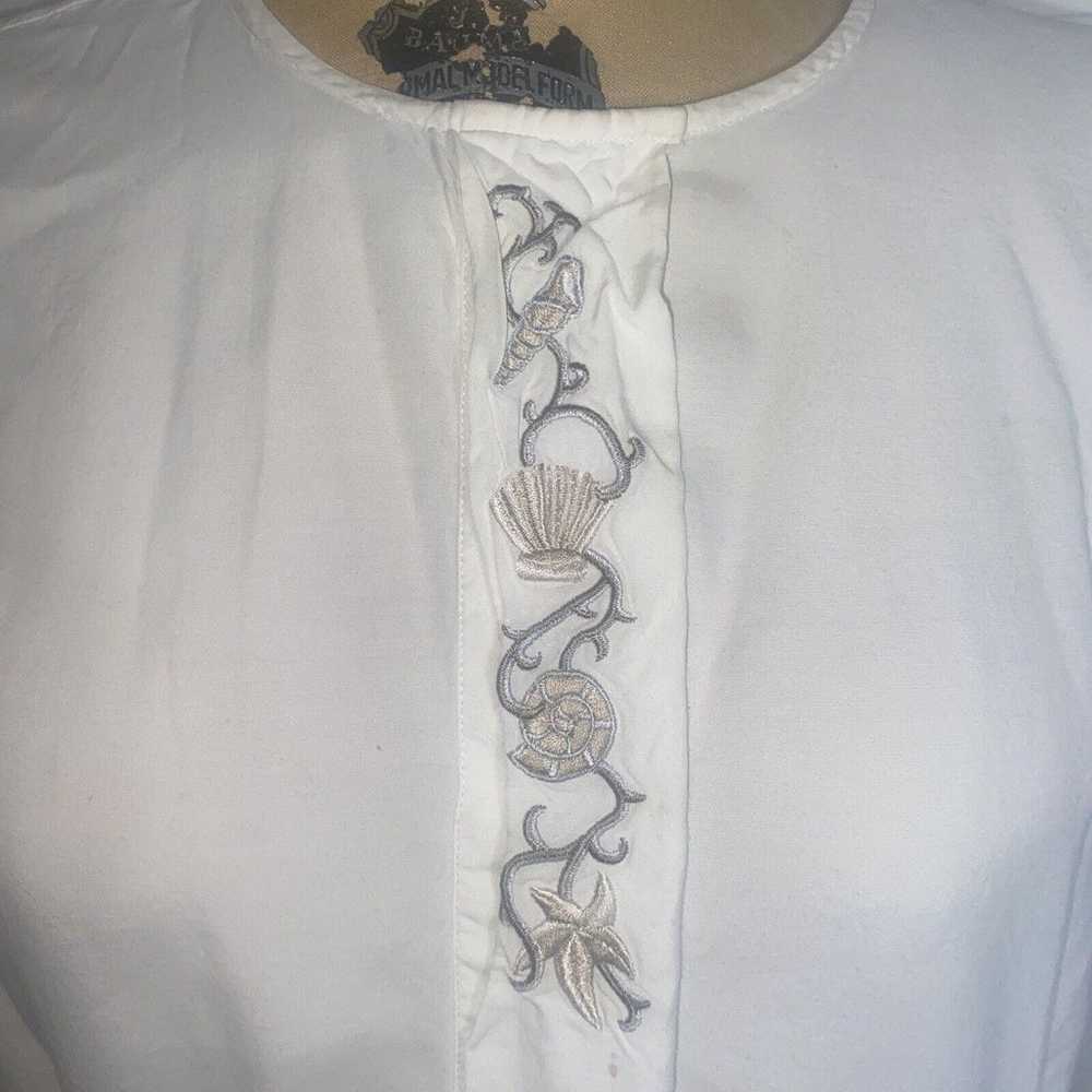 VINTAGE Ann Taylor Studio Button Up Blouse Shirt … - image 2