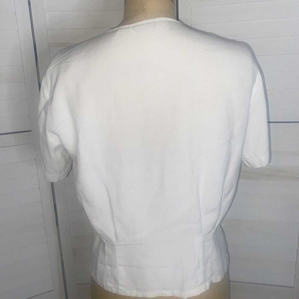 VINTAGE Ann Taylor Studio Button Up Blouse Shirt … - image 5