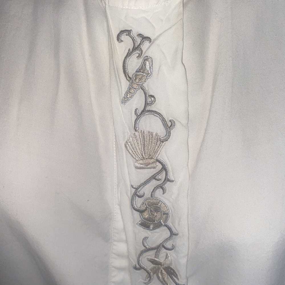 VINTAGE Ann Taylor Studio Button Up Blouse Shirt … - image 8