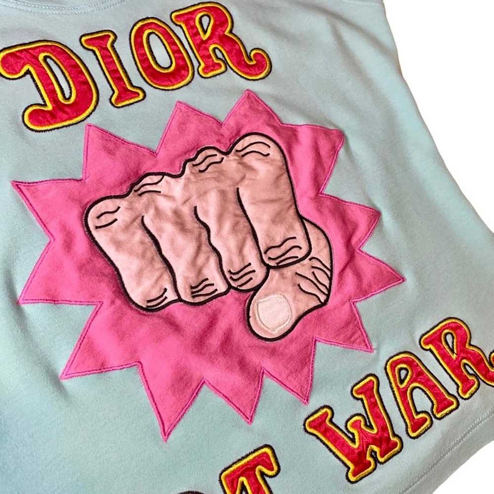 AUTH VTG Christian Dior NOT WAR Silk Logo Tank To… - image 10