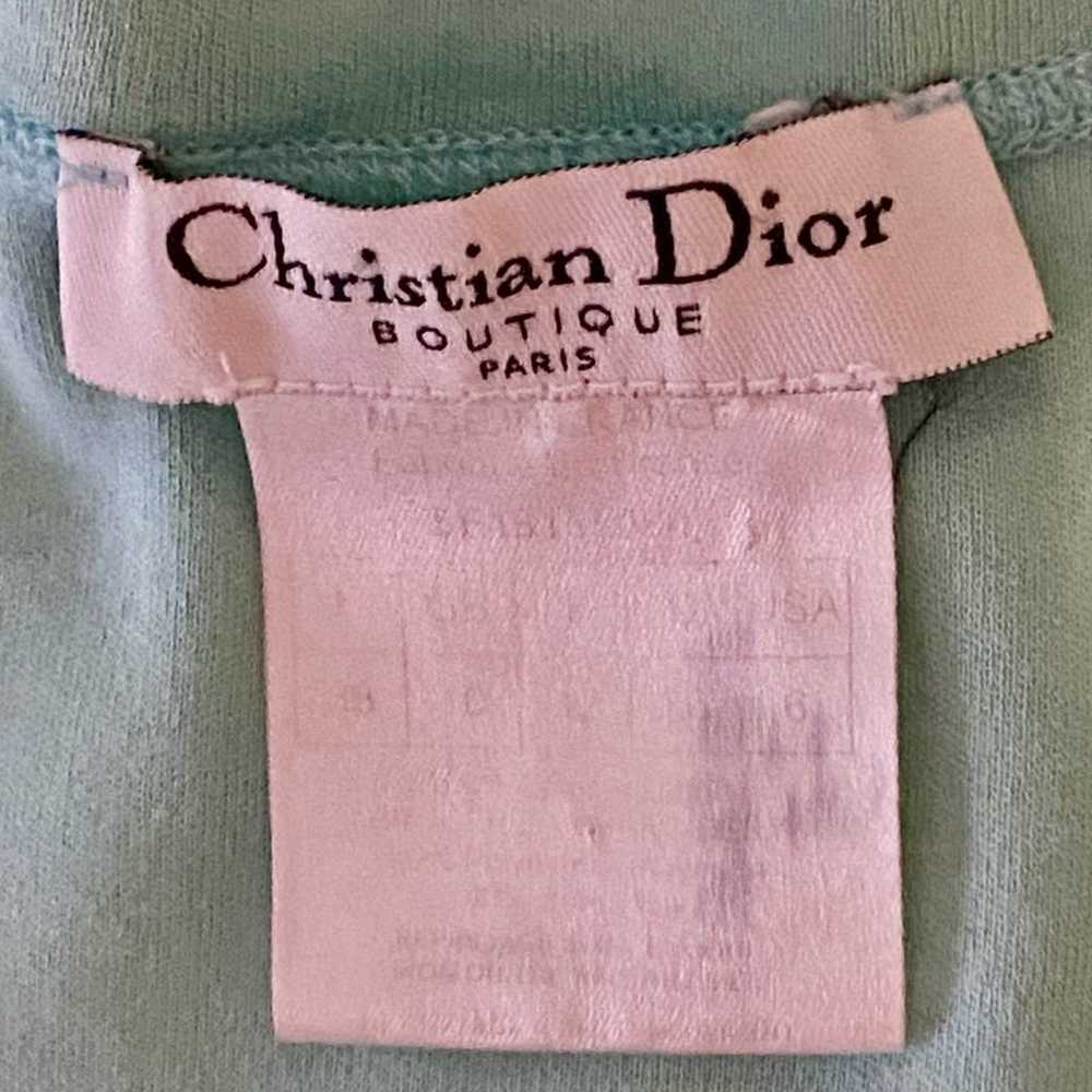 AUTH VTG Christian Dior NOT WAR Silk Logo Tank To… - image 11