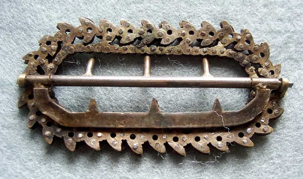 Victorian cut steel belt or sash buckle or belt o… - image 2